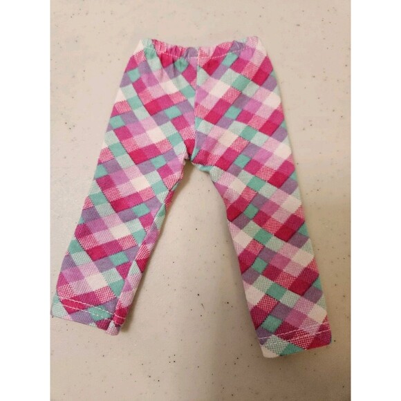 American Girl Wellie Wishers Snow Much Fun Pants Only Pink White Team Geometric - Picture 2 of 3